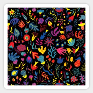 Colorful floral pattern Magnet